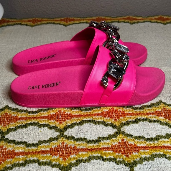 Cape Robbin Hot Pink Slides sz 7​ - Picture 1 of 5